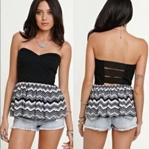 NWT Kendall + Kylie for Pacsun peplum bandeau